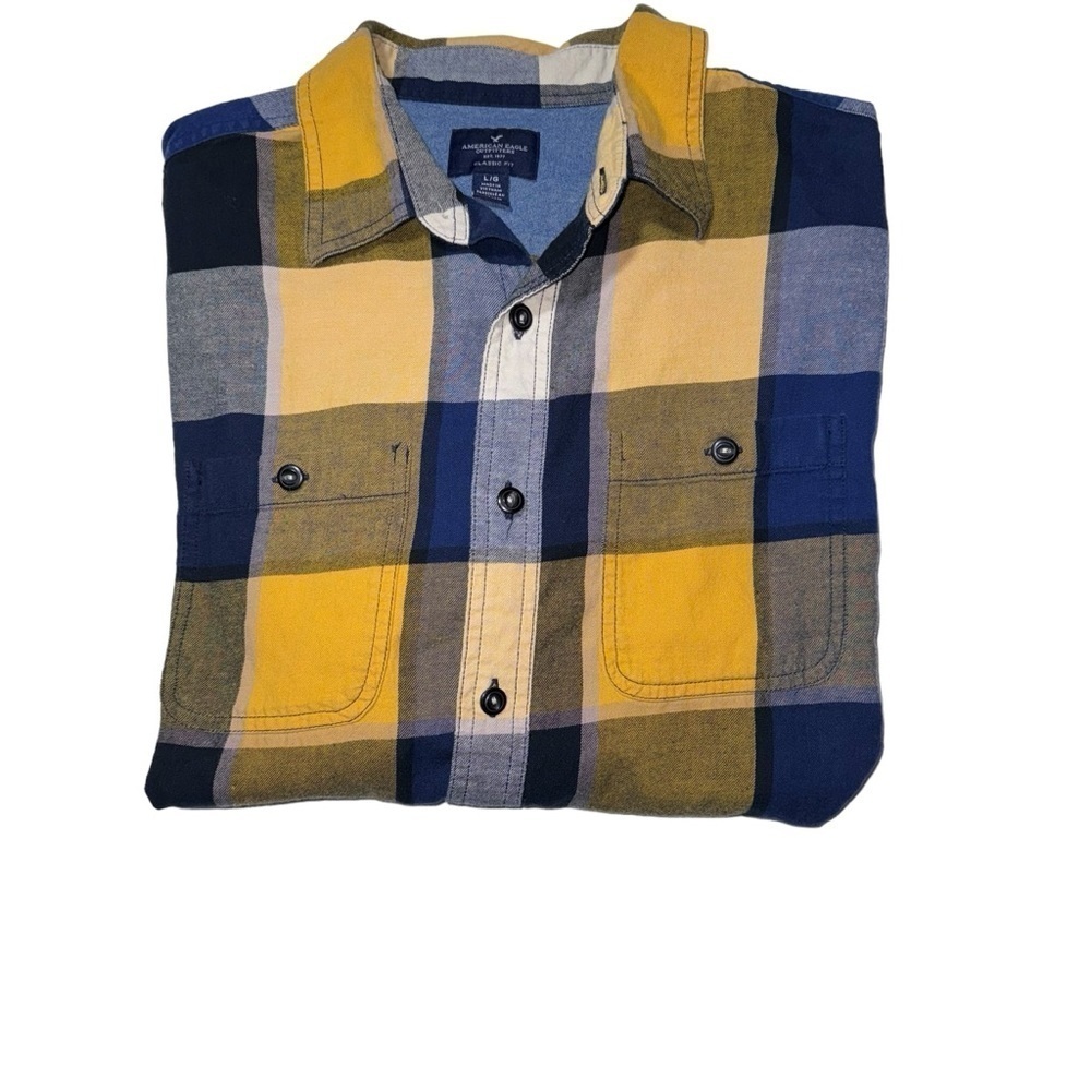 American Eagle (EUC) Men’s 100% Cotton Flannel Shirt, Size Large - Picture 6 of 8